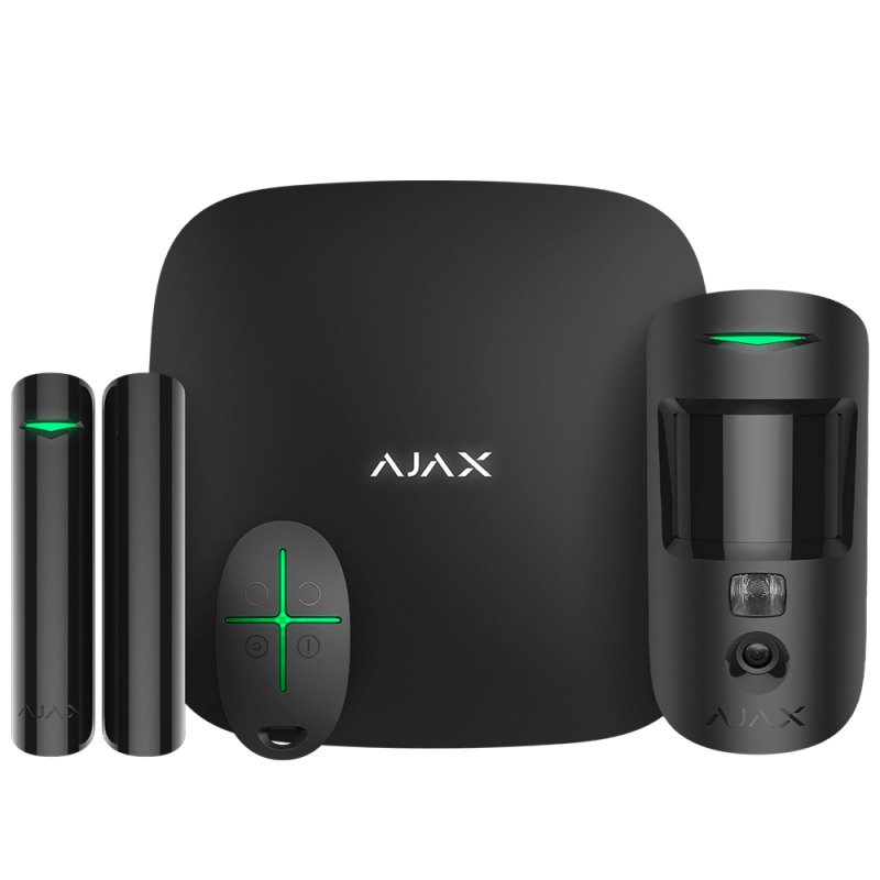 Комплект охоронної сигналізації Ajax StarterKit Cam Plus Black 